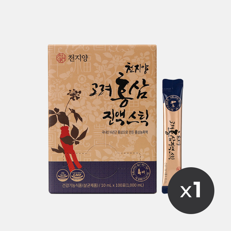 천지양 고려홍삼진액스틱(10ml x 100포) x1박스